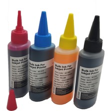 Melsan For Photosmart 130 Printer Serisi Kartuş Dolum Mürekkebi Takım 4X100ML Set Mürekkep Muadil