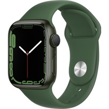 Apple Watch Seri 7 Gps, 41MM Yeşil Alüminyum Kasa ve Yeşil Spor Kordon - Regular MKN03TU/A