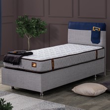 Setay Flora Baza Başlık Flora Yatak Seti - Mavi