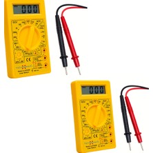 2 Adet 830D Dijital Ölçüm Aleti Multimetre-Multimeter (Akım Voltaj Direnç Amper Ölçer Aumetre )