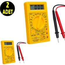 2 Adet 830D Dijital Ölçüm Aleti Multimetre-Multimeter (Akım Voltaj Direnç Amper Ölçer Aumetre )