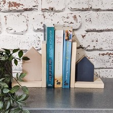 Postotto Ahşap Ev 2'li Kitap Tutacağı