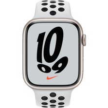 Apple Watch Nike Seri 7 Gps, 45MM Beyaz Alüminyum Kasa ve Beyaz Nike Spor Kordon - Regular MKNA3TU/A