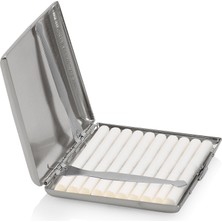 Zekupp Mermi Çakmak ve Metal Sigara Tabakası Set