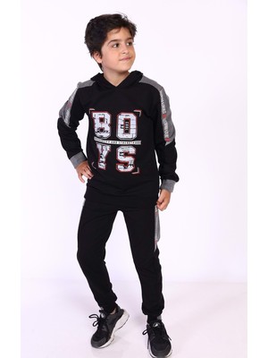 Toontoy Kids Toontoy Erkek Çocuk Kapüşonlu Baskılı Eşofman Takımı