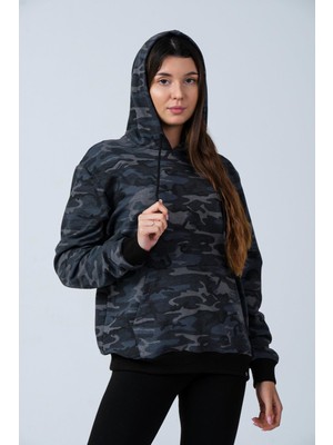 Alexander Gardi Kamuflaj Desenli Kapüşonlu Sweatshirt (E21-72100)
