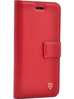 Dlrcase Realme C2 Kılıf Kar Delüx Cüzdan Kartvizitli Kopçalı Kırmızı