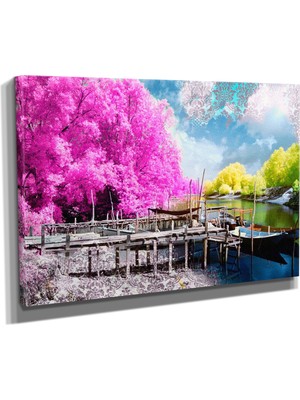 Dekoratif Tasarım2 Göl Manzara Canvas Tablo