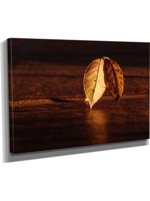 DEKORATIF21 Kahverengi Yapraklar Canvas Tablo
