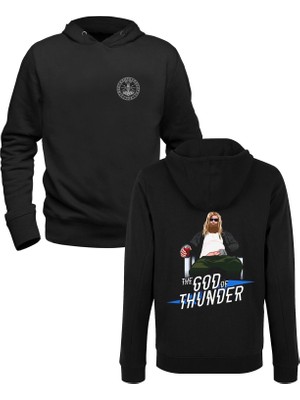 Muggkuppa Thor Mjolnir Hammer Siyah Ön Arka Çocuk Baskılı Sweatshirt