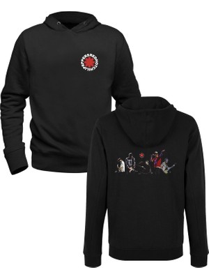 Muggkuppa Red Hot Chilli Peppers Baskılı Siyah Ön Arka Çocuk Baskılı Sweatshirt