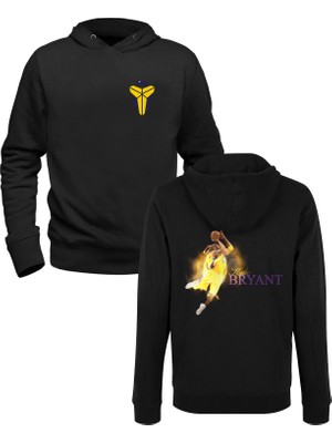 Muggkuppa Legendary Mamba Baskılı Siyah Ön Arka Çocuk Baskılı Sweatshirt