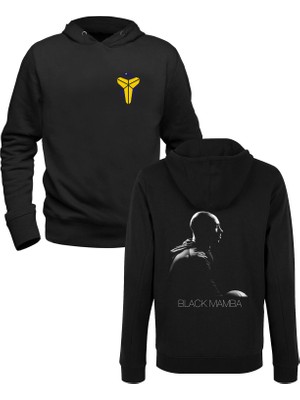 Muggkuppa Legendary Mamba Tasarımlı Dijital Baskılı Siyah Ön Arka Çocuk Baskılı Sweatshirt