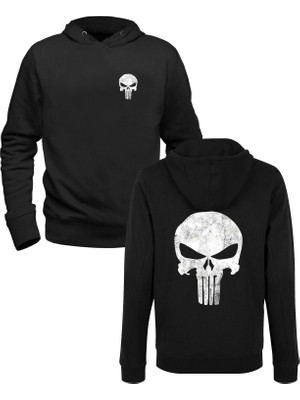 Muggkuppa Punisher Blinders Resim Baskılı Siyah Ön Arka Çocuk Baskılı Sweatshirt