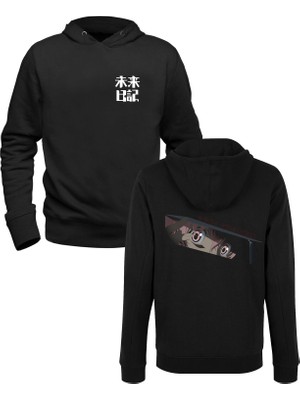 Muggkuppa Mirai Nikki Siyah Ön Arka Çocuk Baskılı Sweatshirt