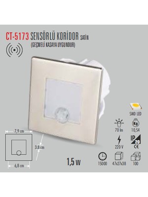 Cata CT-5150 7W Beyaz+Mavi LED Armatür Cata