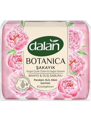 Dalan Botanıca Şakayık Banyo ve Duş Sabunu 150 x 4=600 gr Doğal Çiçek Özleri ile Paraben ve SLS İçermez