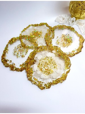 Sultan Tasarım Epoksi Bardak Altlığı Takımı