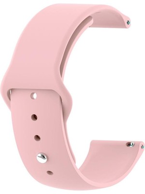 Dlrcase Samsung Galaxy Watch Active 2 44MM Kordon Düz Renkli Silikon Bronz