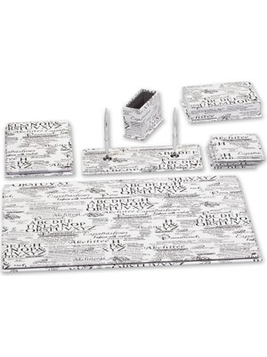 Tabac 7750-331 Multicolor Kaligrafi Suni Deri Sümen Takımı