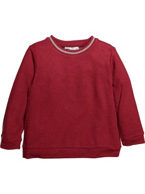 Mininio Kız Çocuk Ribanalı Simli Sweatshirt (5 - 12 Yaş )