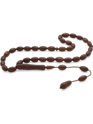 Tesbihane Sistemli Koyu Renk Arpa Kesim Fırınlanmış Kuka Tesbih