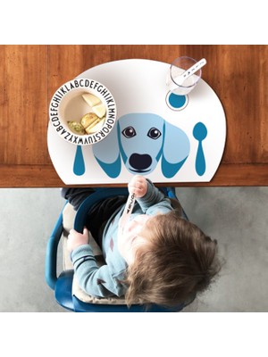 instababyrooms Mavi Köpek Desenli Dijital Baskı Baby Supla