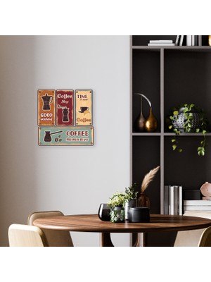 instababyrooms Kahve Dörtlü Set Home Duvar Panosu
