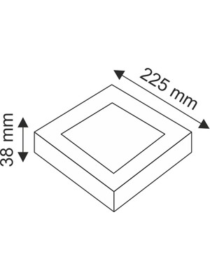 Helios Sıva Üstü Kare Panel Hs 1040 36-2000 18W 6500K - Beyaz