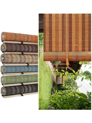 Bahçem Bambu Stor Perde-Yeşil 120 cm X1,80 mt