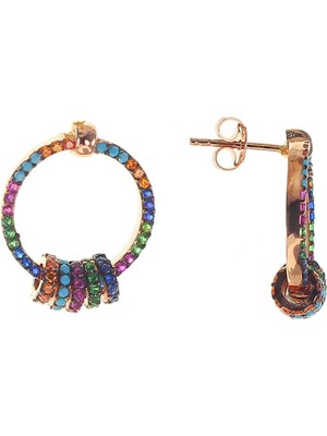 Söğütlü Silver Gümüş Gökkuşağı Küpe