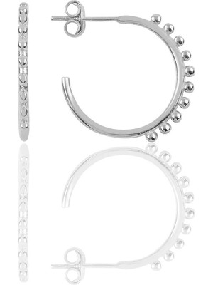 Söğütlü Silver Gümüş 21 mm Çapında Toplu Halka Yarım Halka Küpe