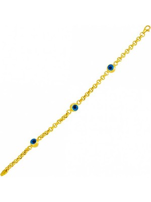 Göz Boncuklu Altın Bileklik 6.60 Gram 14 Ayar