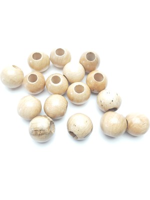 Be Beauty Natural Ahşap Boncuk Cilalı Dairesel 17 mm 120 gr