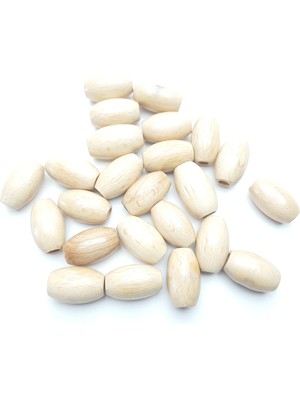 Be Beauty Natural Ahşap Boncuk Cilalı Oval 14 mm 120 gr