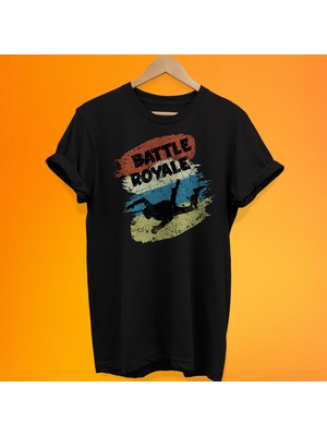 Remonz Battle Royal Baskılı %100 Pamuk Oversize T-Shirt Büyük Beden Tişört