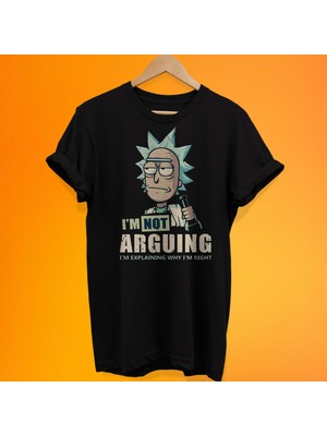 Remonz Rick Her Zaman Haklı Baskılı %100 Pamuk Oversize T-Shirt Büyük Beden Tişört