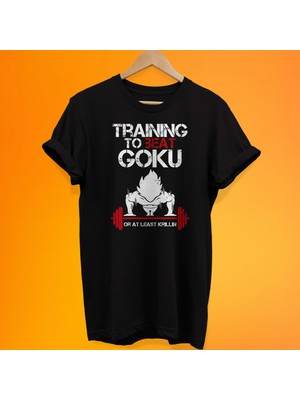 Remonz Gokuyu Yenecek Gibi Çalış Yazılı %100 Pamuk Oversize T-Shirt Büyük Beden Tişört