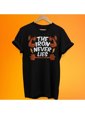 Remonz Demir Yalan Söylemez Baskılı %100 Pamuk Oversize T-Shirt Büyük Beden Tişört