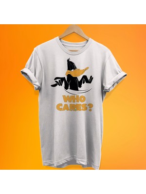 Remonz Duffy Duck Kimin Umrunda Baskılı %100 Pamuk Oversize T-Shirt Büyük Beden Tişört