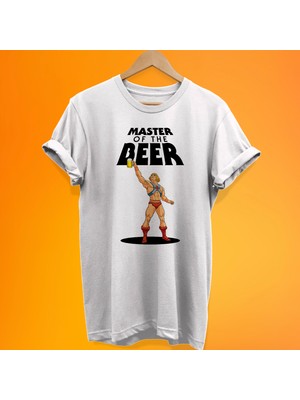 Remonz He-Man Baskılı %100 Pamuk Oversize T-Shirt Büyük Beden Tişört