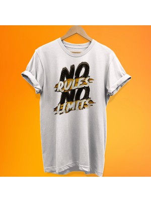 Remonz Kural Yok Limit Yok Baskılı %100 Pamuk Oversize T-Shirt Büyük Beden Tişört