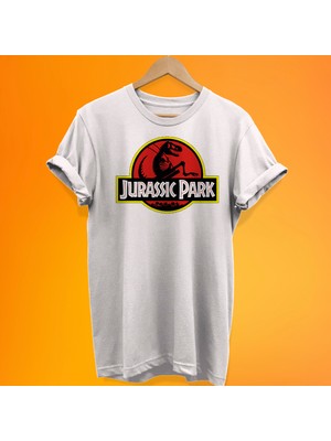 Remonz Jurassic Park Baskılı %100 Pamuk Oversize T-Shirt Büyük Beden Tişört