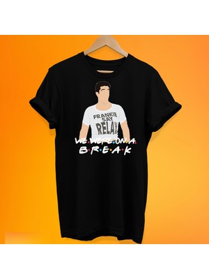 Remonz Friends Ross Baskılı %100 Pamuk Oversize T-Shirt Büyük Beden Tişört