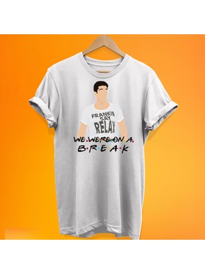 Remonz Friends Ross Baskılı %100 Pamuk Oversize T-Shirt Büyük Beden Tişört