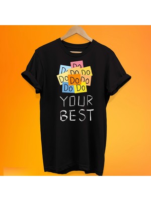 Remonz Elinden Gelenin En Iyisini Yap Yazılı %100 Pamuk Oversize T-Shirt Büyük Beden Tişört