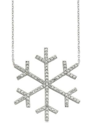 925 Gümüş Kar Tanesi 925 Ayar Gümüş Kolye