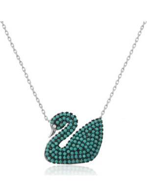 925 Gümüş Kuğu 925 Ayar Gümüş Kolye