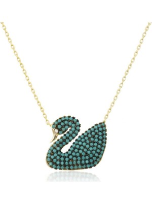 925 Gümüş Kuğu 925 Ayar Gümüş Kolye