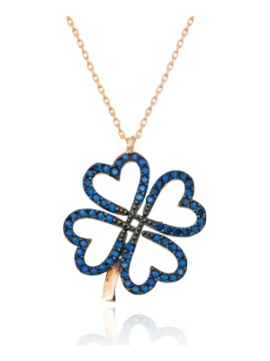 925 Gümüş Yonca 925 Ayar Gümüş Kolye